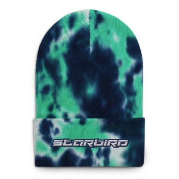 Starbird Embroidered Tie-dye beanie - Ocean Tide